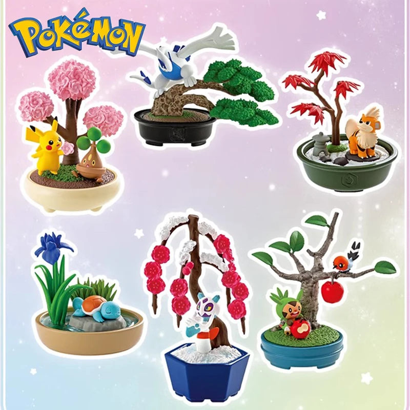 Original Re-ment Pokemon Potted Plant Figure Froslass Chespin Pikachu Squirtle Growlithe Lugia Model Action Figurine Xmas Gift Original Re-ment Pokemon Potted Plant Figure Froslass Chespin Pikachu Squirtle Growlithe Lugia Model Action Figurine Xmas Gift
